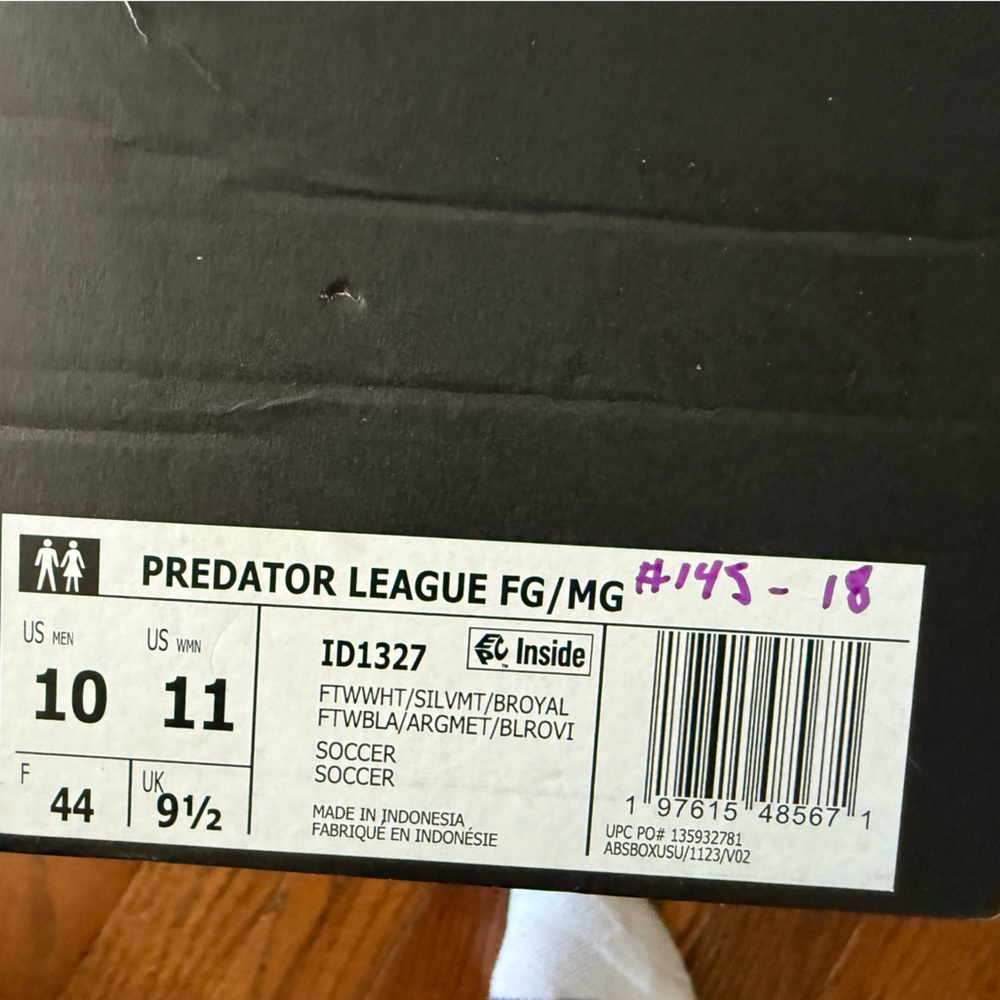 adidas White and Blue Athletic Shoes - Picture 4 of 4
